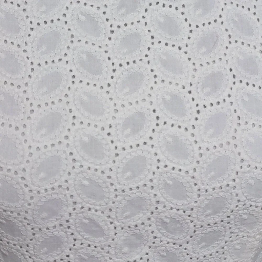 Calvin Klein Dress Women's Size 2 White Eyelet Lace Fit Flare Sleeveless Cottage - Picture 3 of 9